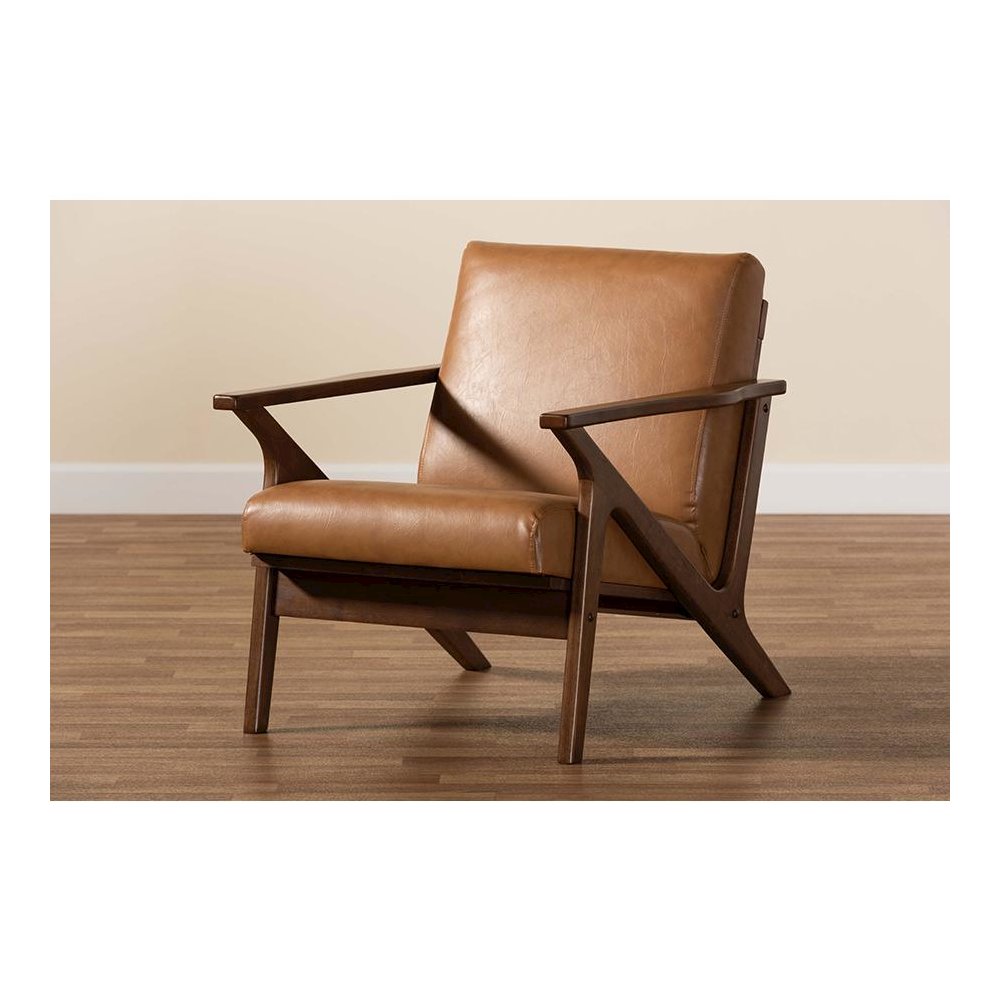 Leather Effect Lounge Chair. Picture 8