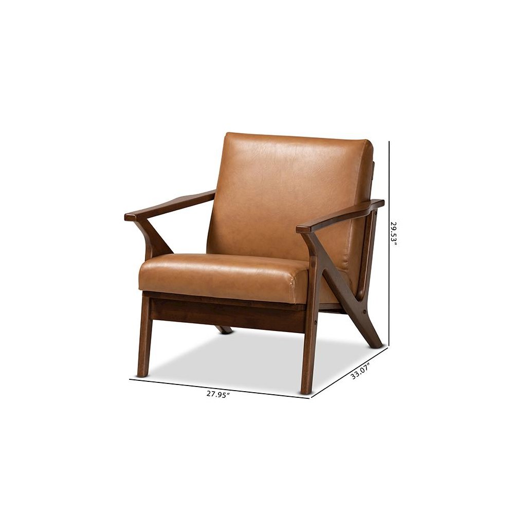 Leather Effect Lounge Chair. Picture 9