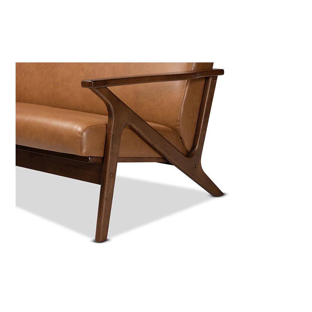 Leather Effect Loveseat. Picture 6