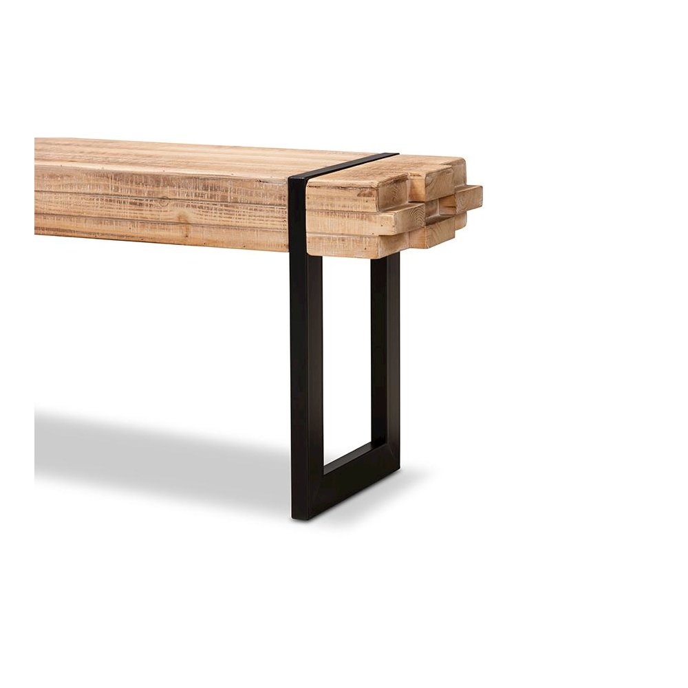 Black Finished Metal Bench. Picture 4