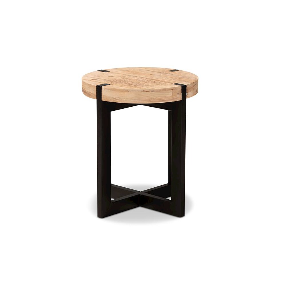 Black Finished Metal End Table. Picture 2