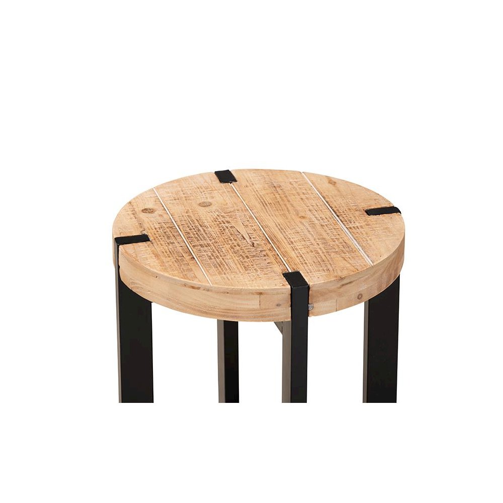 Black Finished Metal End Table. Picture 3