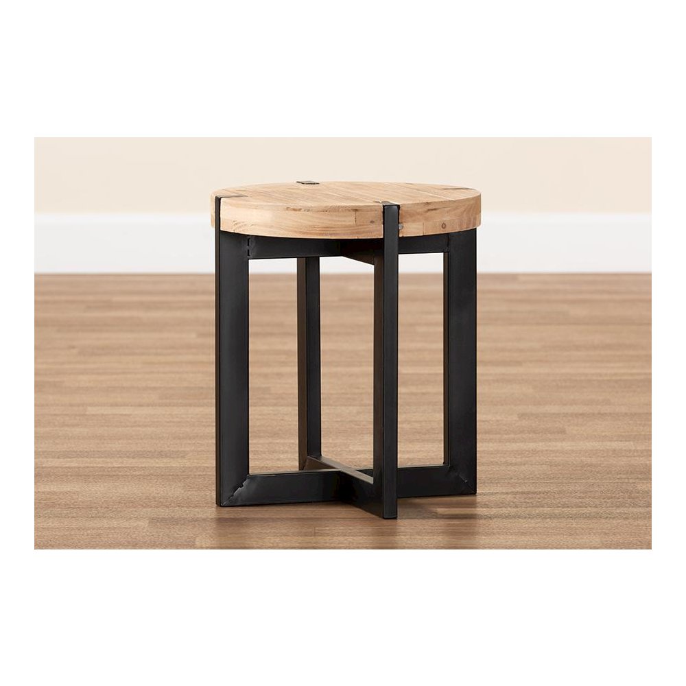 Black Finished Metal End Table. Picture 5