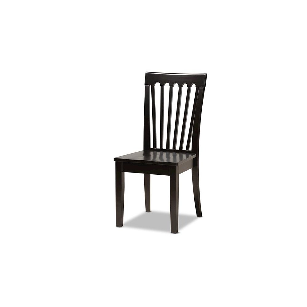 Sasa Modern and Contemporary Dark Brown Finished Wood 5-Piece Dining Set. Picture 2