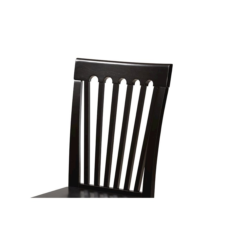 Sasa Modern and Contemporary Dark Brown Finished Wood 5-Piece Dining Set. Picture 5