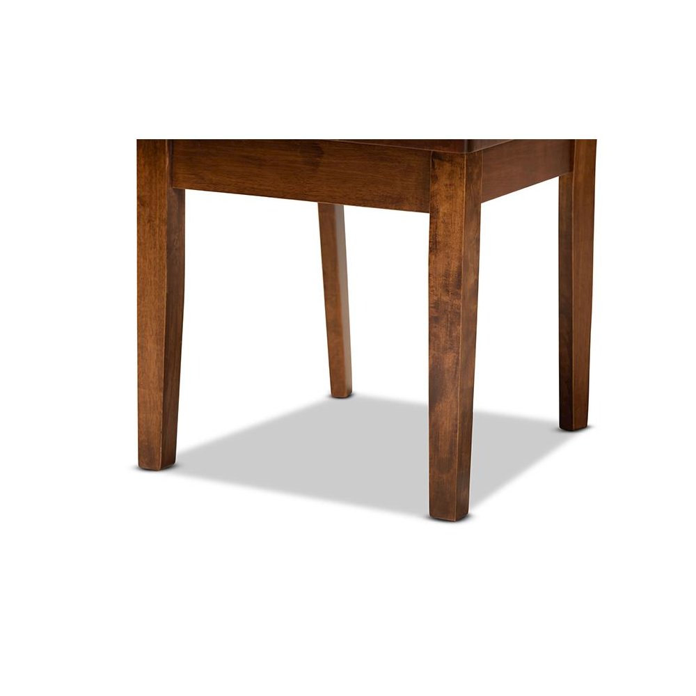 Transitional Walnut Brown Finished Wood 2-Piece Dining Chair Set. Picture 5