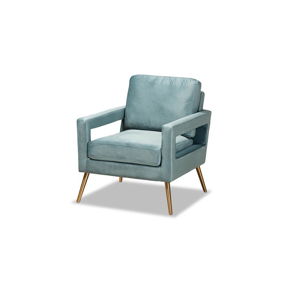 Gold Finished Armchair. Picture 1