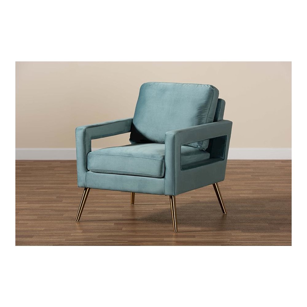 Gold Finished Armchair. Picture 8