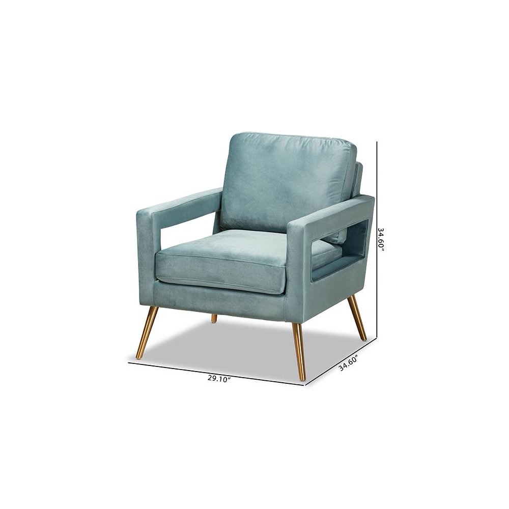 Gold Finished Armchair. Picture 9