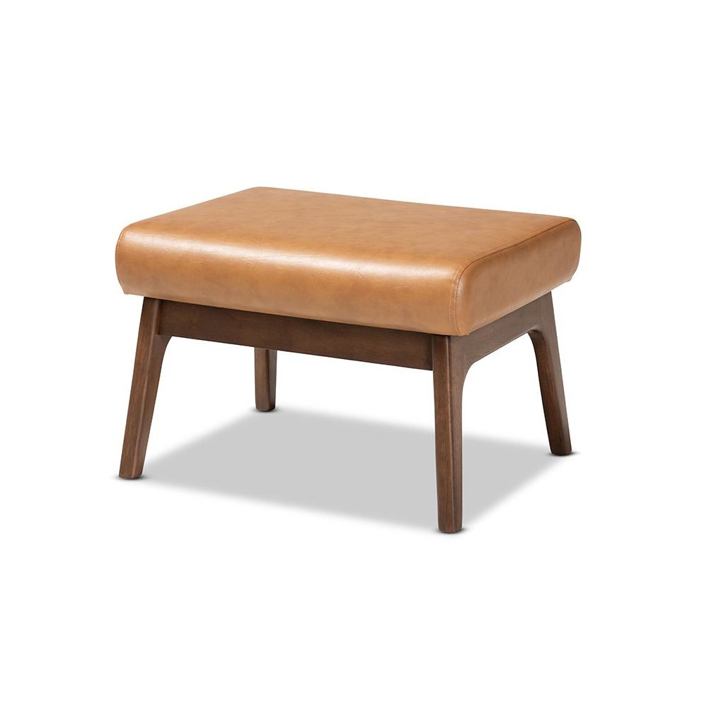 Leather Effect Ottoman. Picture 1