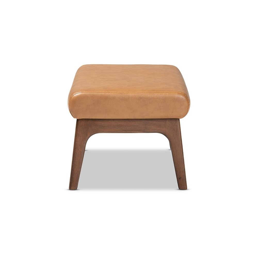 Leather Effect Ottoman. Picture 3