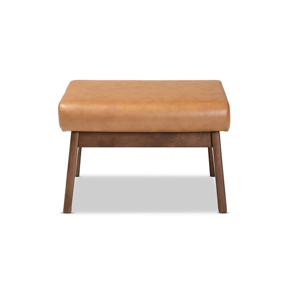 Leather Effect Ottoman. Picture 4
