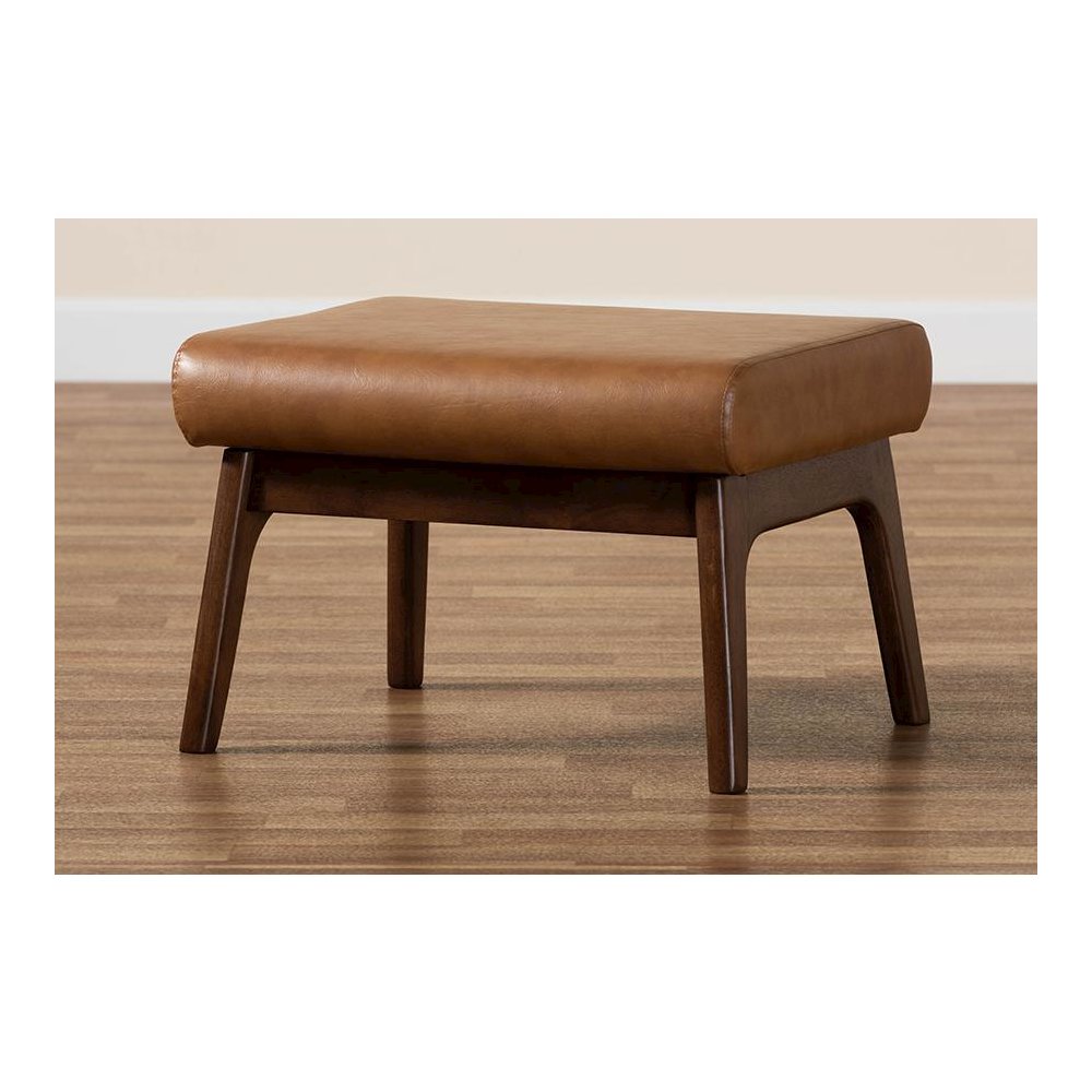 Leather Effect Ottoman. Picture 8