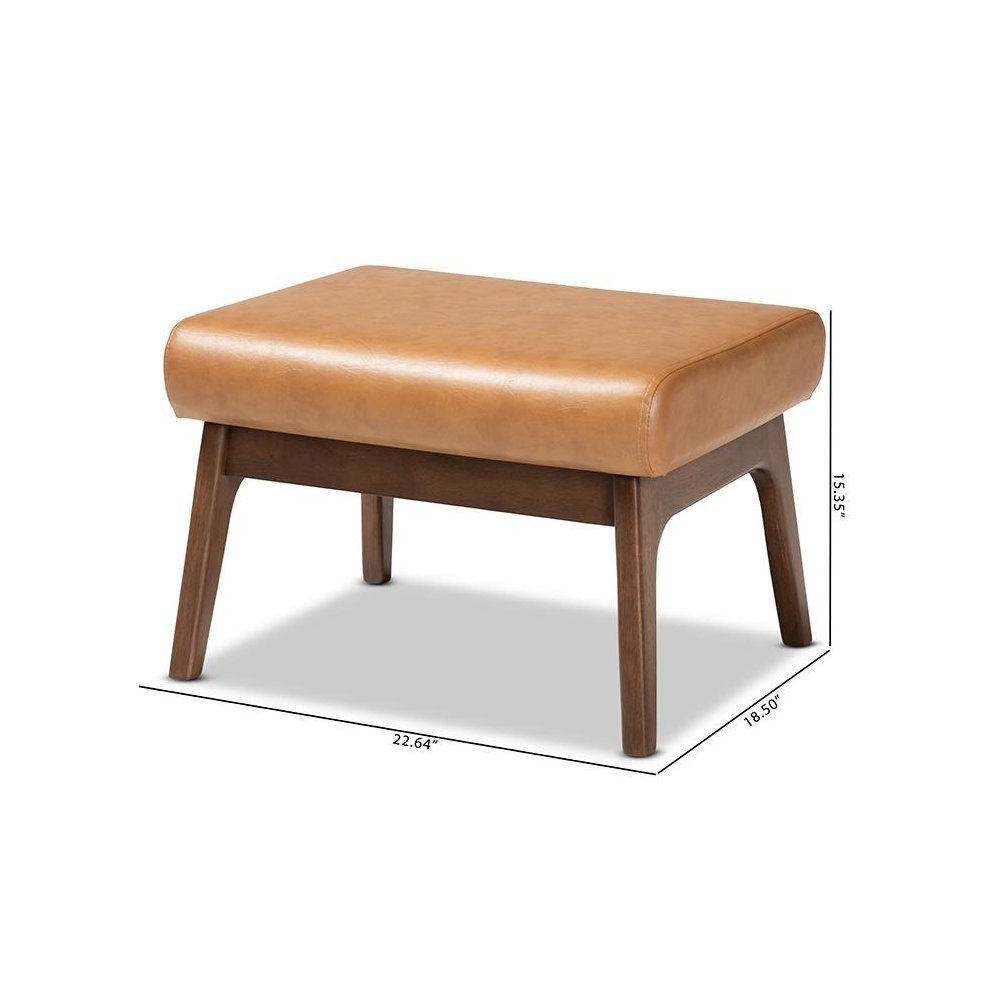 Leather Effect Ottoman. Picture 9