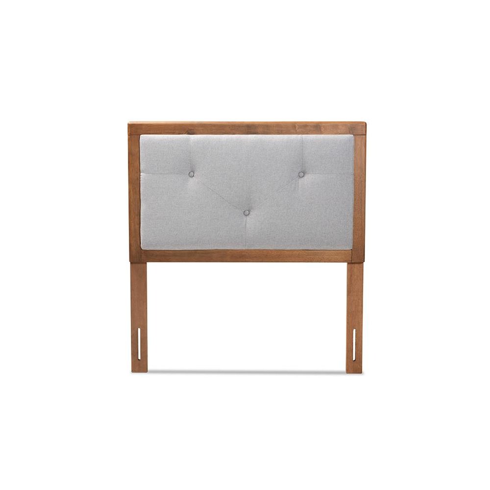 Walnut Brown Finished Wood Twin Size Headboard. Picture 2