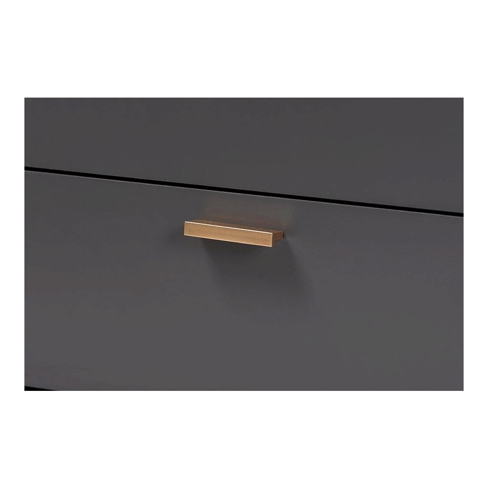 Dark Grey and Gold Finished Wood 2-Door Sideboard Buffet. Picture 5