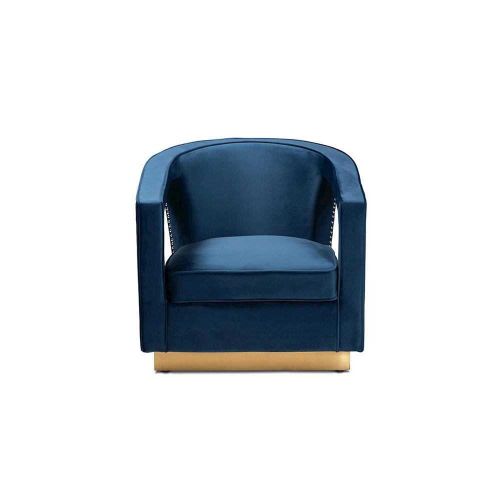 Gold Finished Metal Armchair. Picture 2