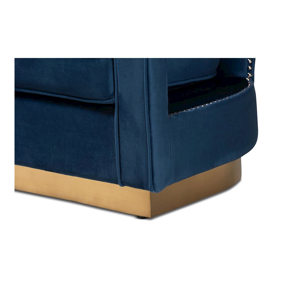 Gold Finished Metal Armchair. Picture 6