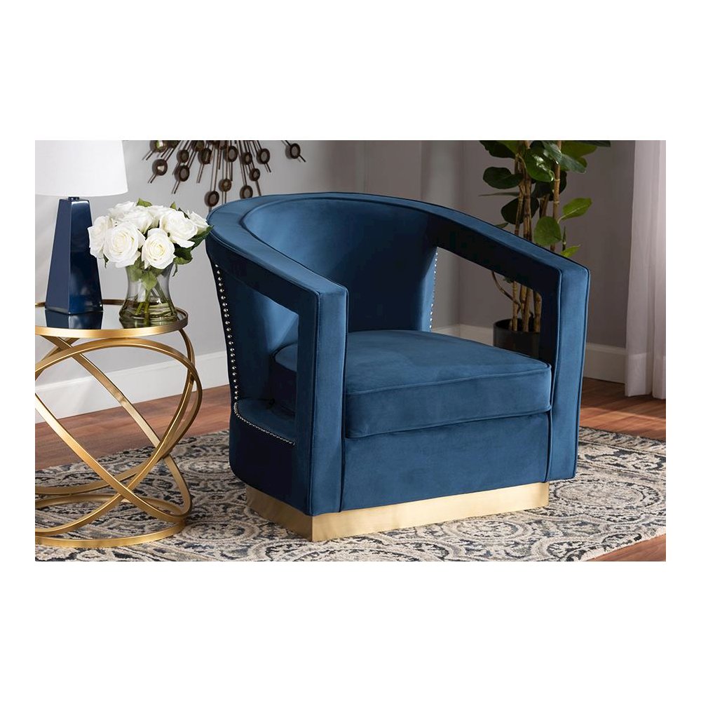 Gold Finished Metal Armchair. Picture 7