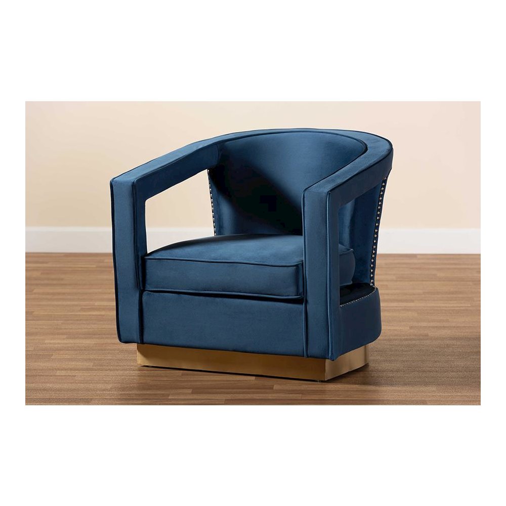 Gold Finished Metal Armchair. Picture 8