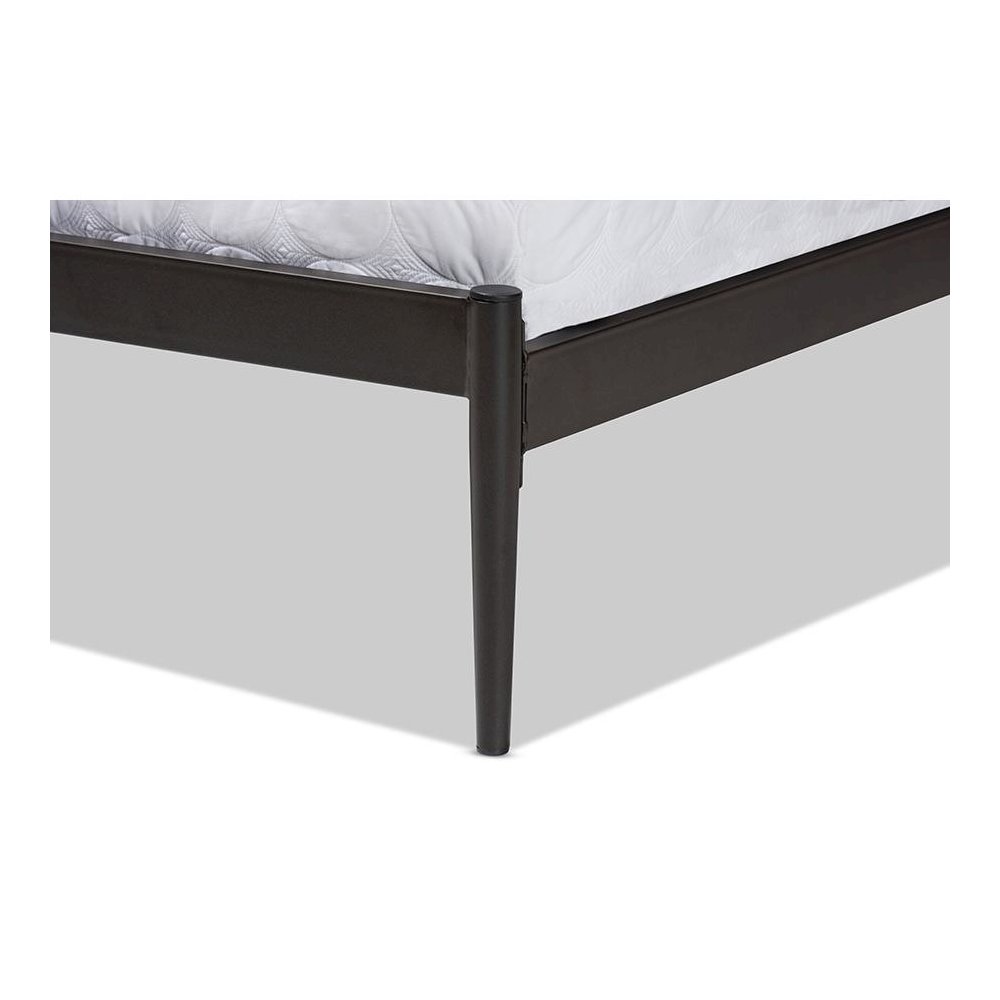 Industrial Black Bronze Metal Queen Size Platform Bed. Picture 5