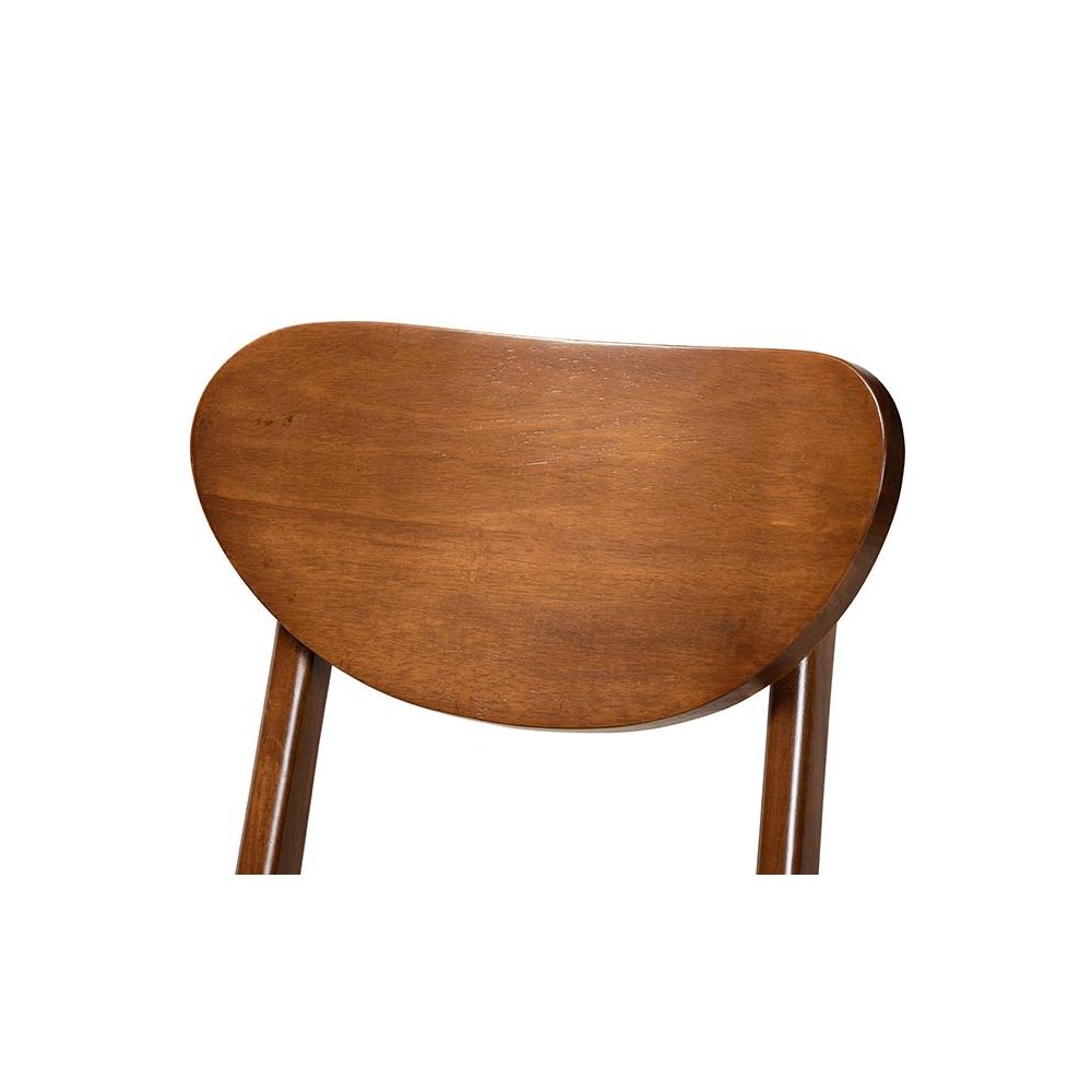 Sand Fabric Upholstered and Walnut Brown Finished Wood 2-Piece Counter Stool Set. Picture 4
