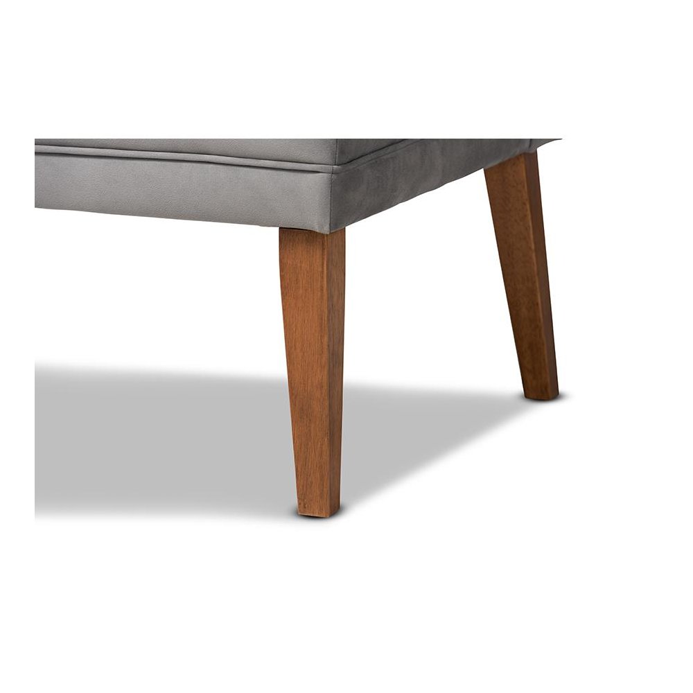 Walnut Brown Finished Wood 2-Piece Dining Nook Banquette Set. Picture 5