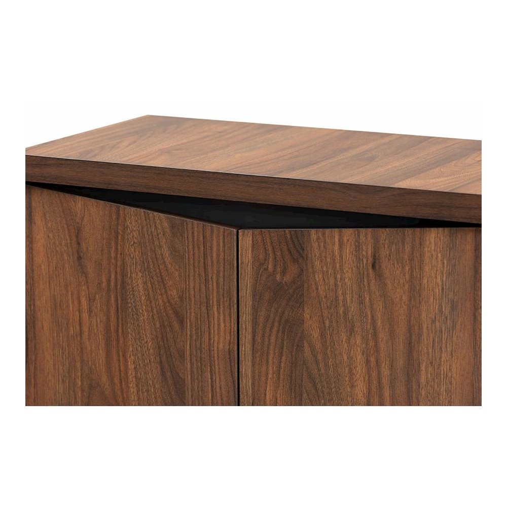 Two-Tone Walnut Brown and Dark Grey Finished Wood 2-Door Shoe Storage Cabinet. Picture 5