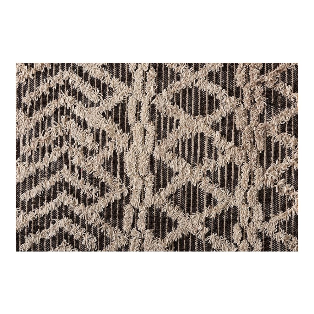 Heino Modern and Contemporary Ivory and Charcoal Handwoven Wool Area Rug. Picture 2