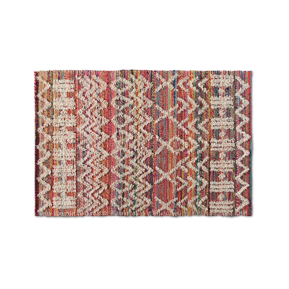 Graydon Modern and Contemporary Multi-Colored Handwoven Fabric Blend Area Rug. Picture 1
