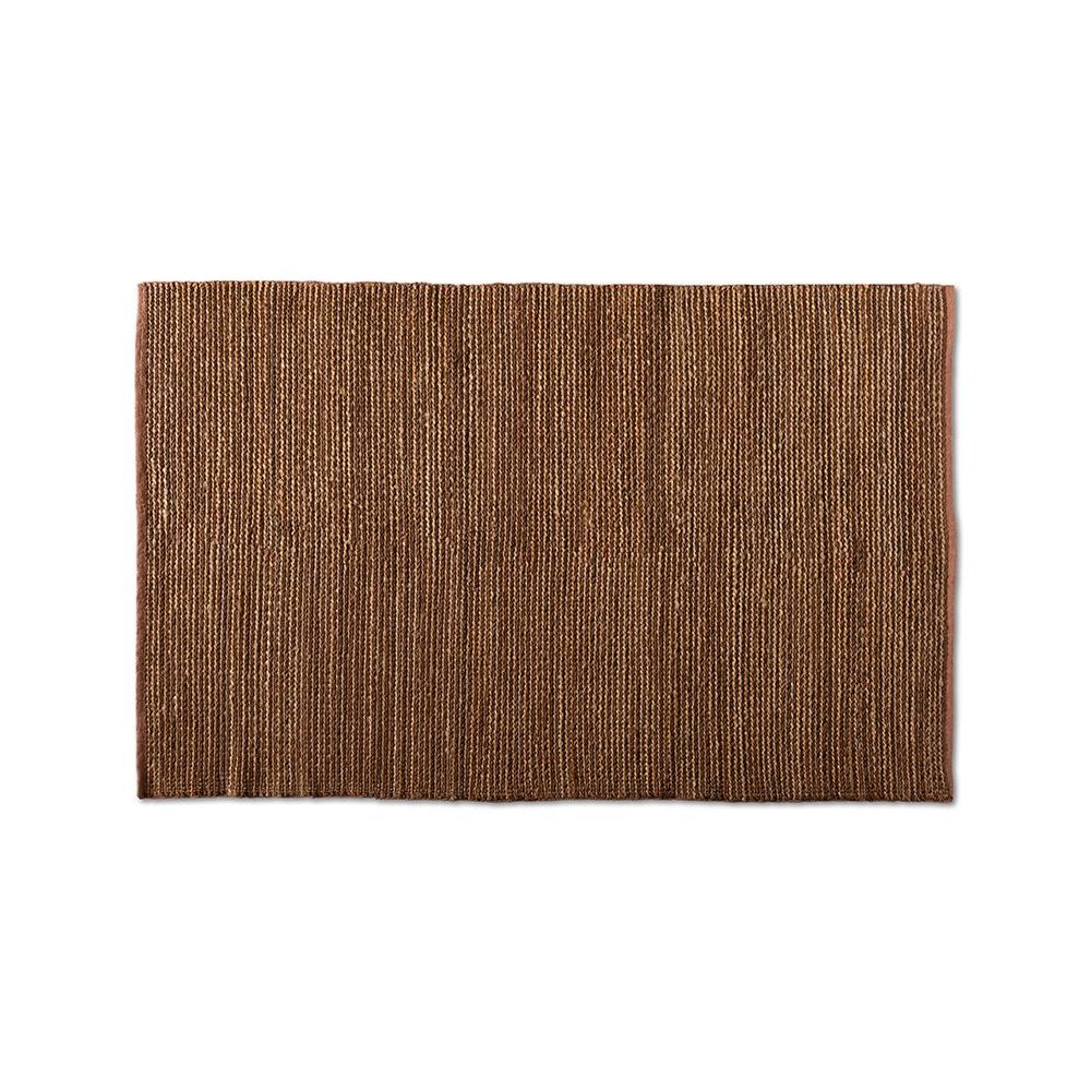 Zaguri Modern and Contemporary Natural Handwoven Leather Blend Area Rug. Picture 1
