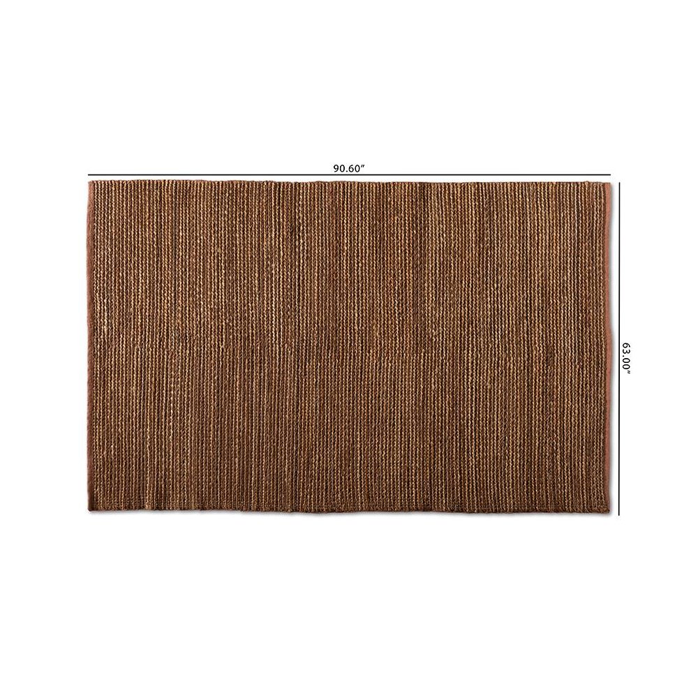 Zaguri Modern and Contemporary Natural Handwoven Leather Blend Area Rug. Picture 4
