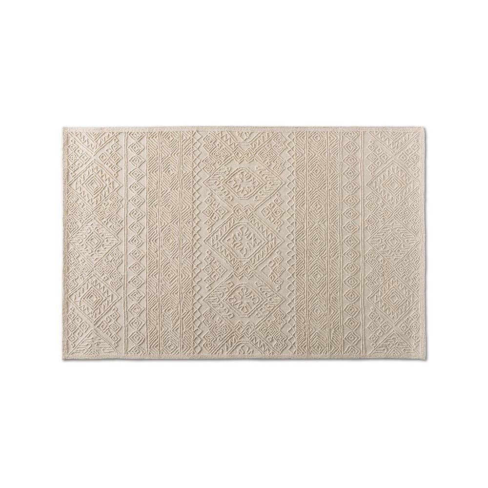 Baxton Studio Linwood Modern and Contemporary Ivory Hand-Tufted Wool Area Rug. Picture 1