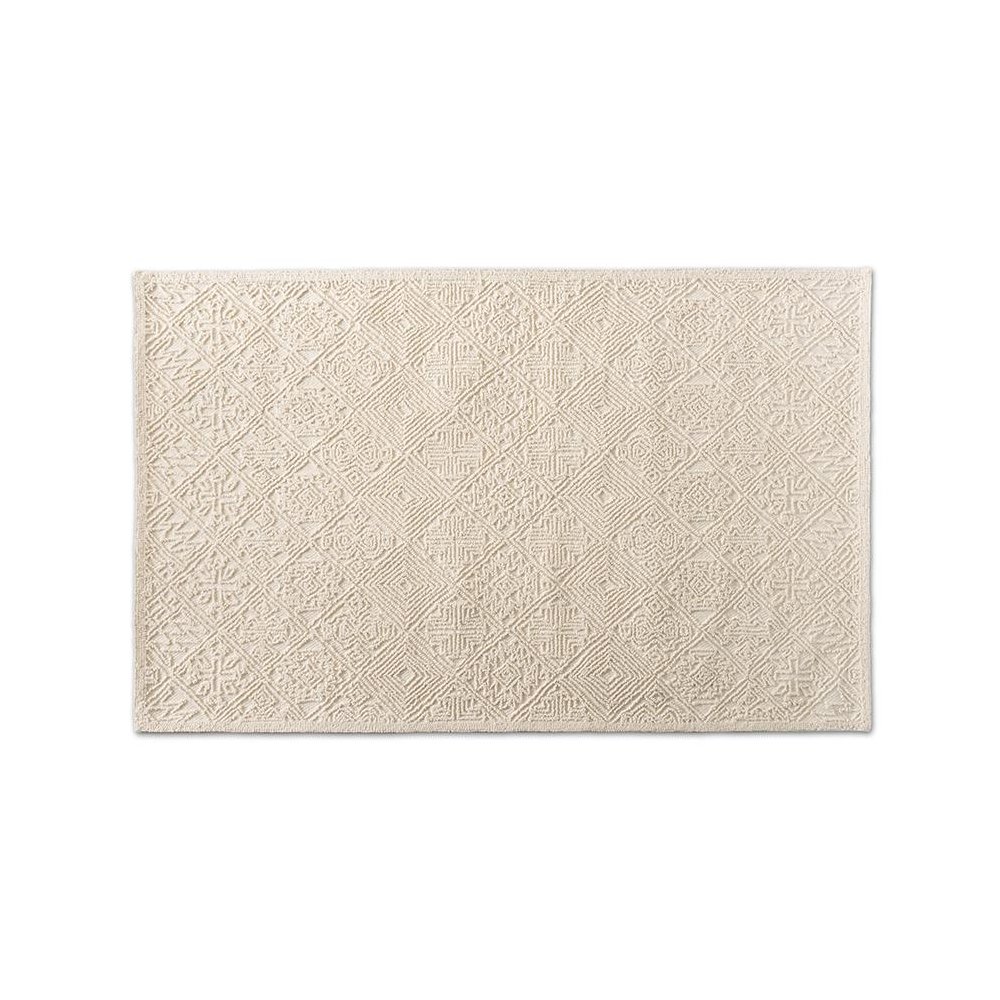 Baxton Studio Meltem Modern and Contemporary Ivory Handwoven Wool Area Rug. Picture 1