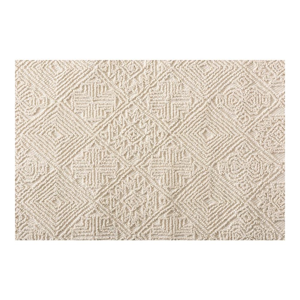 Baxton Studio Meltem Modern and Contemporary Ivory Handwoven Wool Area Rug. Picture 2