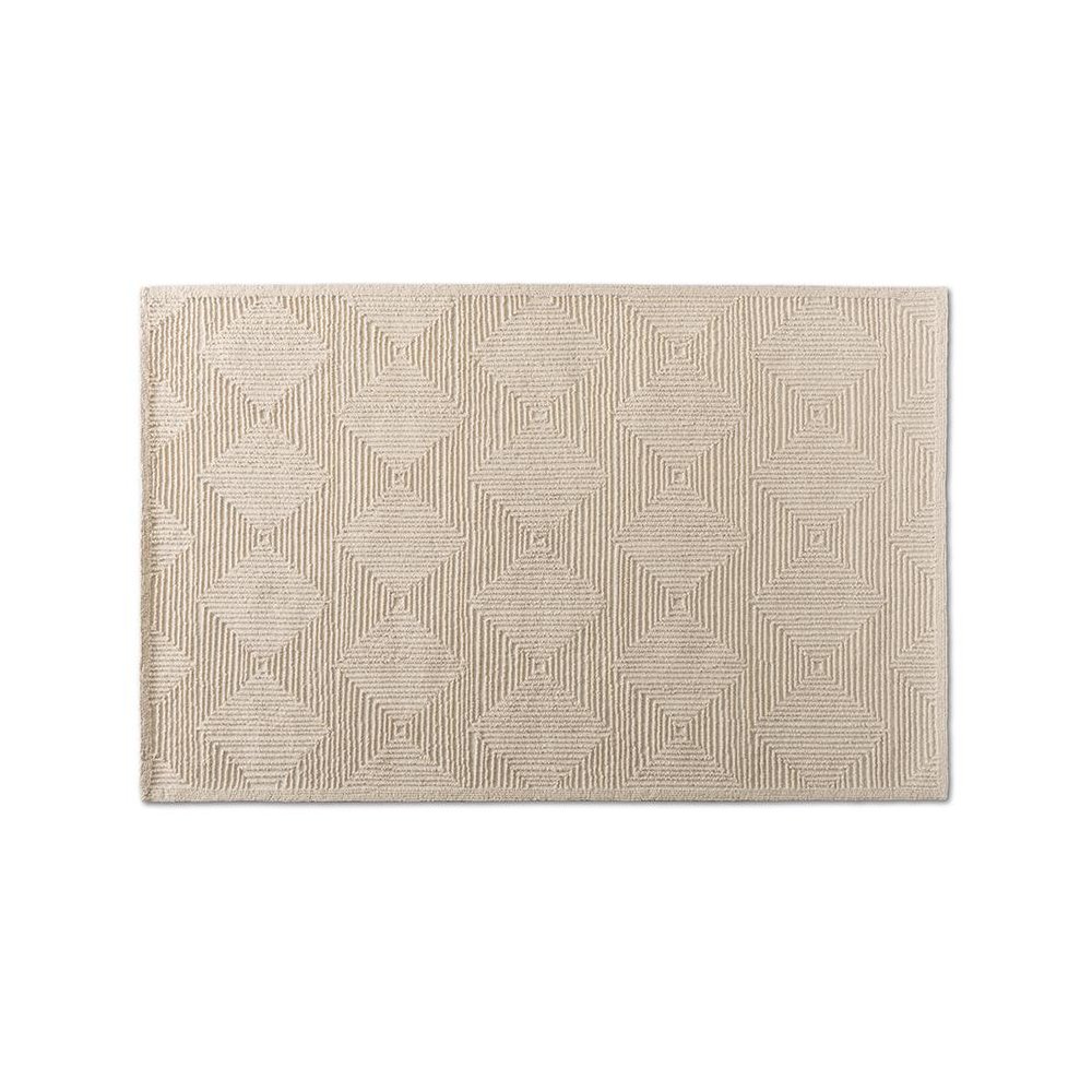 Baxton Studio Sovanna Modern and Contemporary Ivory Hand-Tufted Wool Area Rug. Picture 1