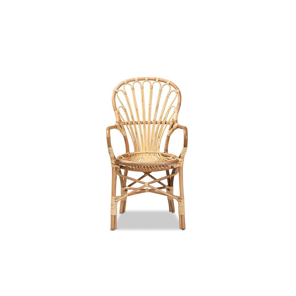 Natural Finished Rattan Dining Chair. Picture 2