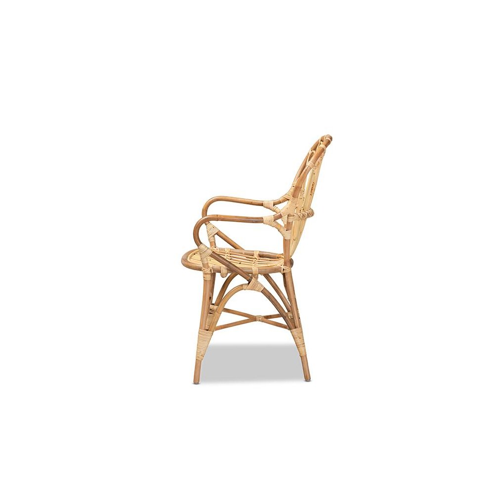 Natural Finished Rattan Dining Chair. Picture 3