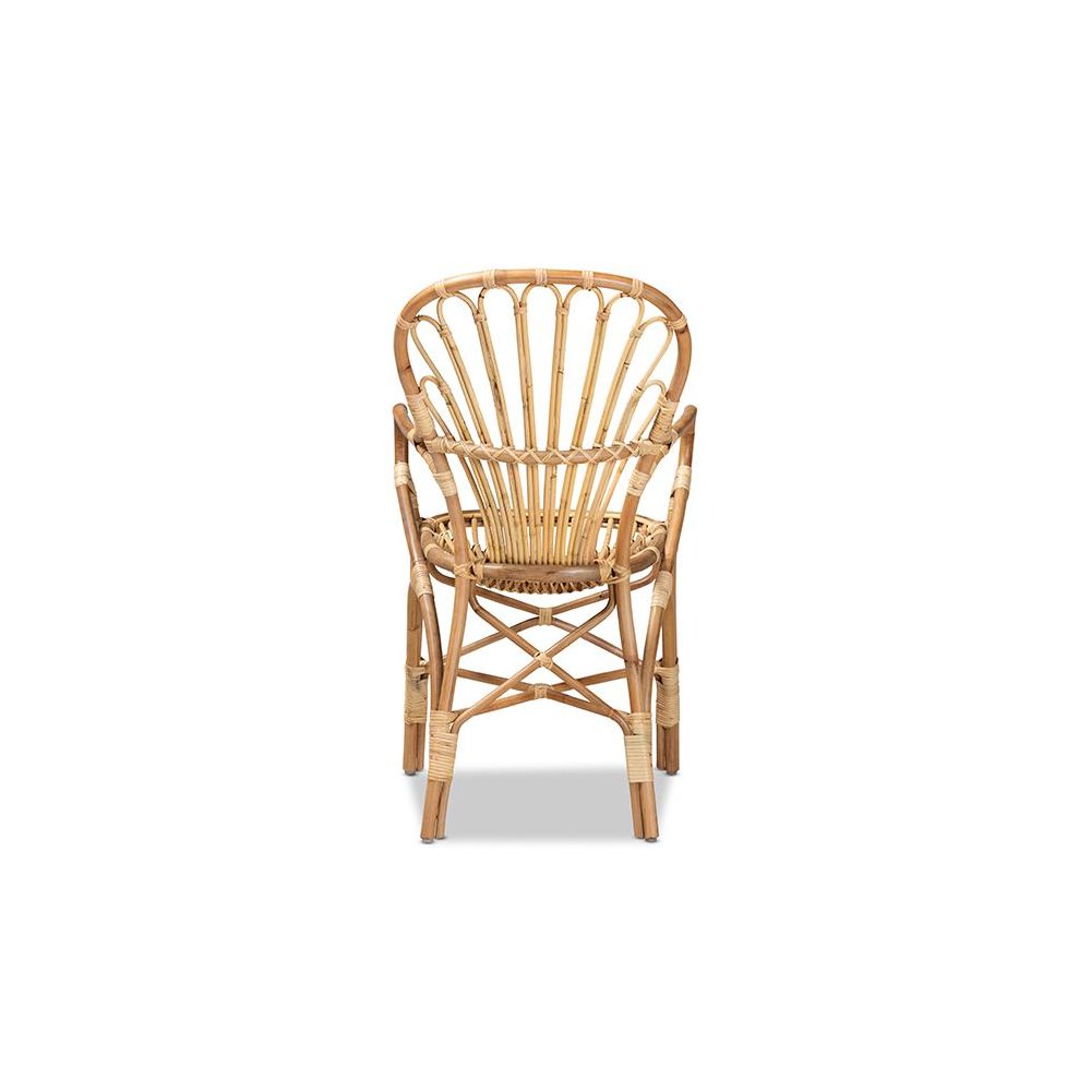 Natural Finished Rattan Dining Chair. Picture 4