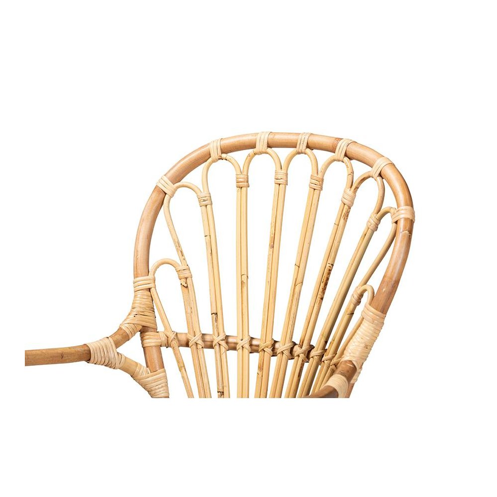 Natural Finished Rattan Dining Chair. Picture 5