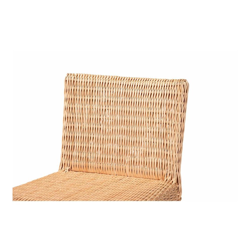 bali & pari Athena Modern and Contemporary Natural Finished Rattan Counter Stool. Picture 5