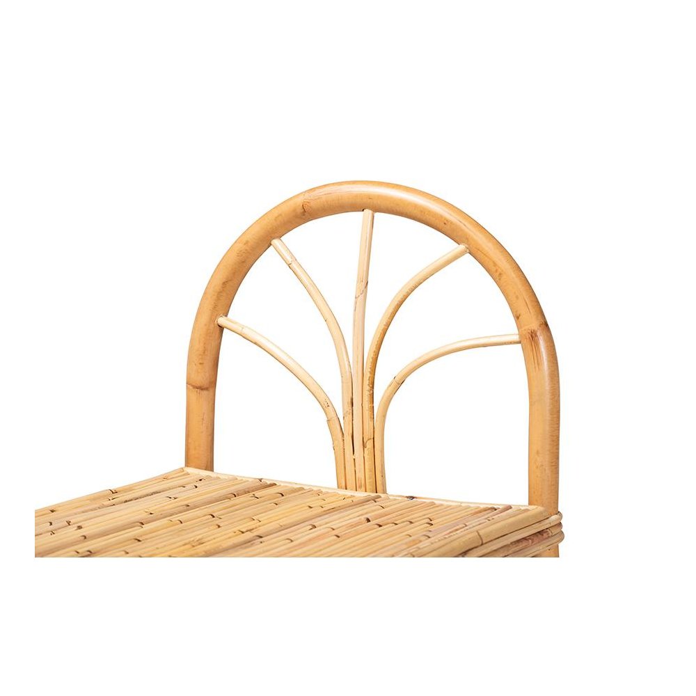 Natural Finished Rattan Counter Stool. Picture 5