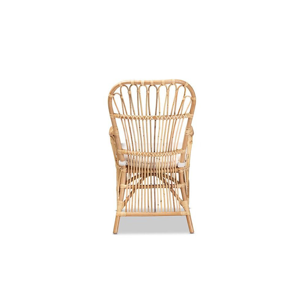 bali & pari Aya Modern and Contemporary Natural Finished Rattan Armchair. Picture 4