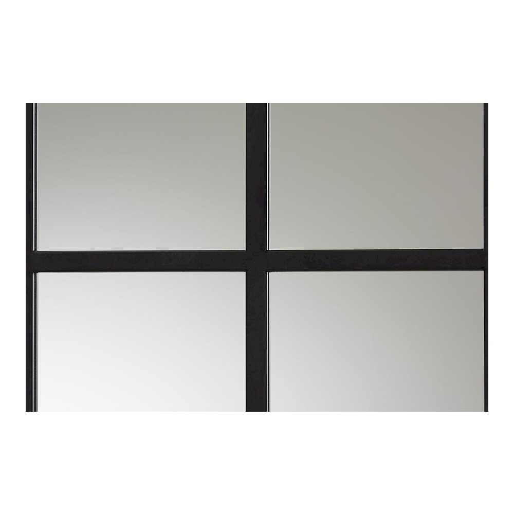 Barrington Modern and Contemporary Black Finished Metal Accent Wall Mirror. Picture 2