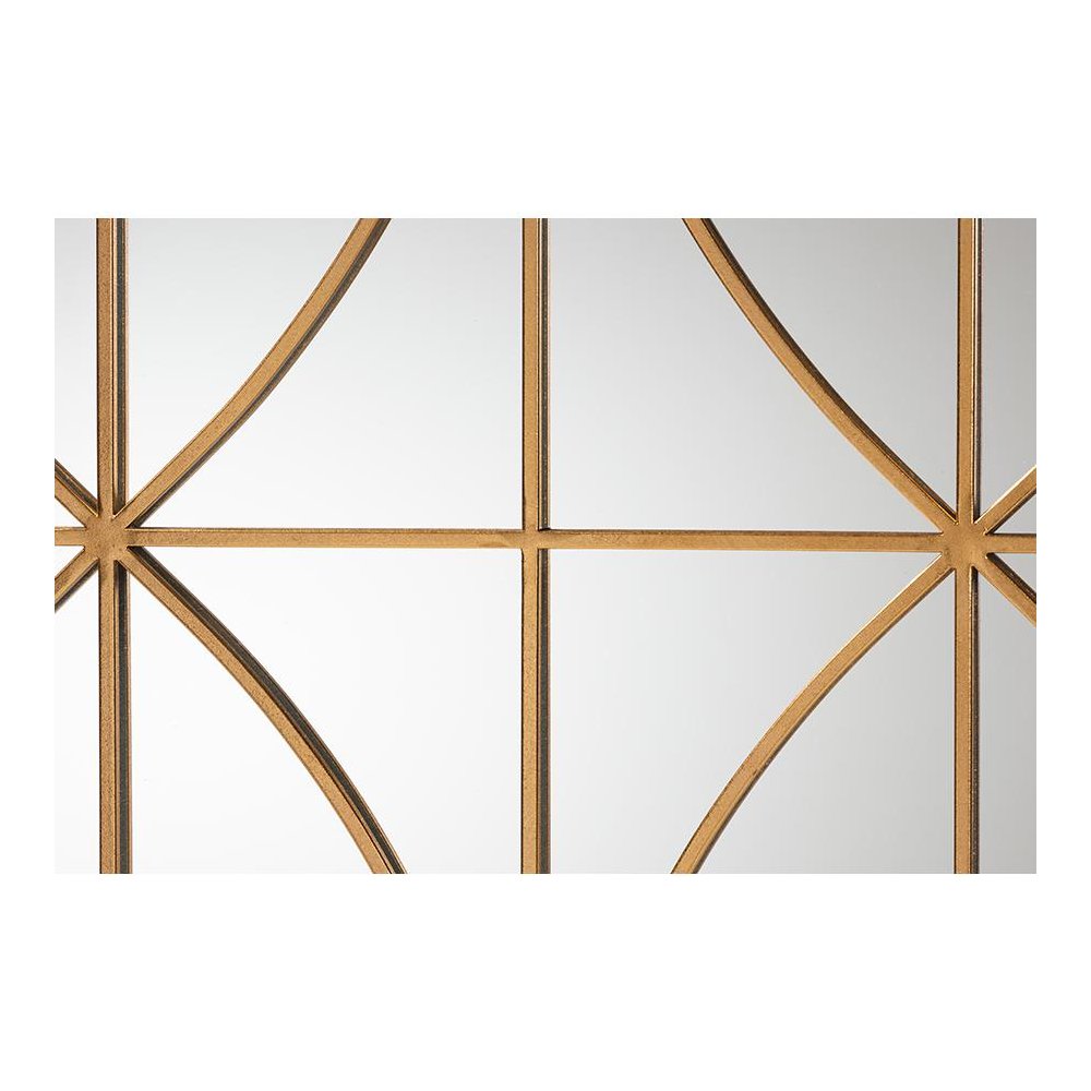 Celerina Modern and Contemporary Gold Finished Metal Accent Wall Mirror. Picture 2