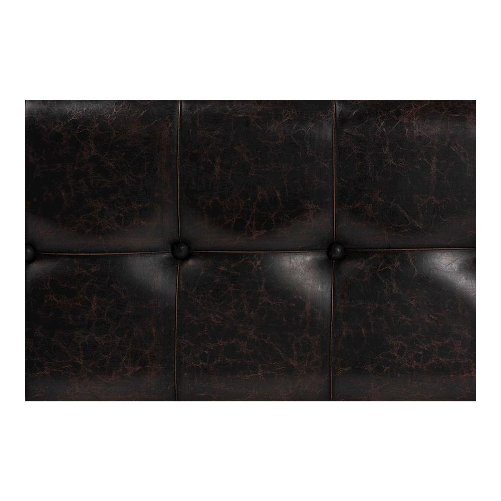 Leather Upholstered and Oak Brown Finished Wood Storage Ottoman. Picture 6