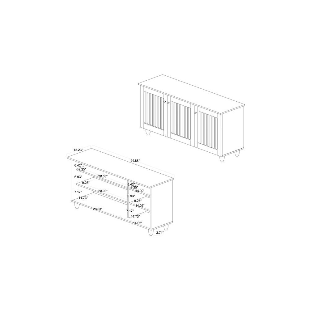 Fernanda Modern and Contemporary Oak Brown Finished Wood 3-Door Shoe Cabinet. Picture 11