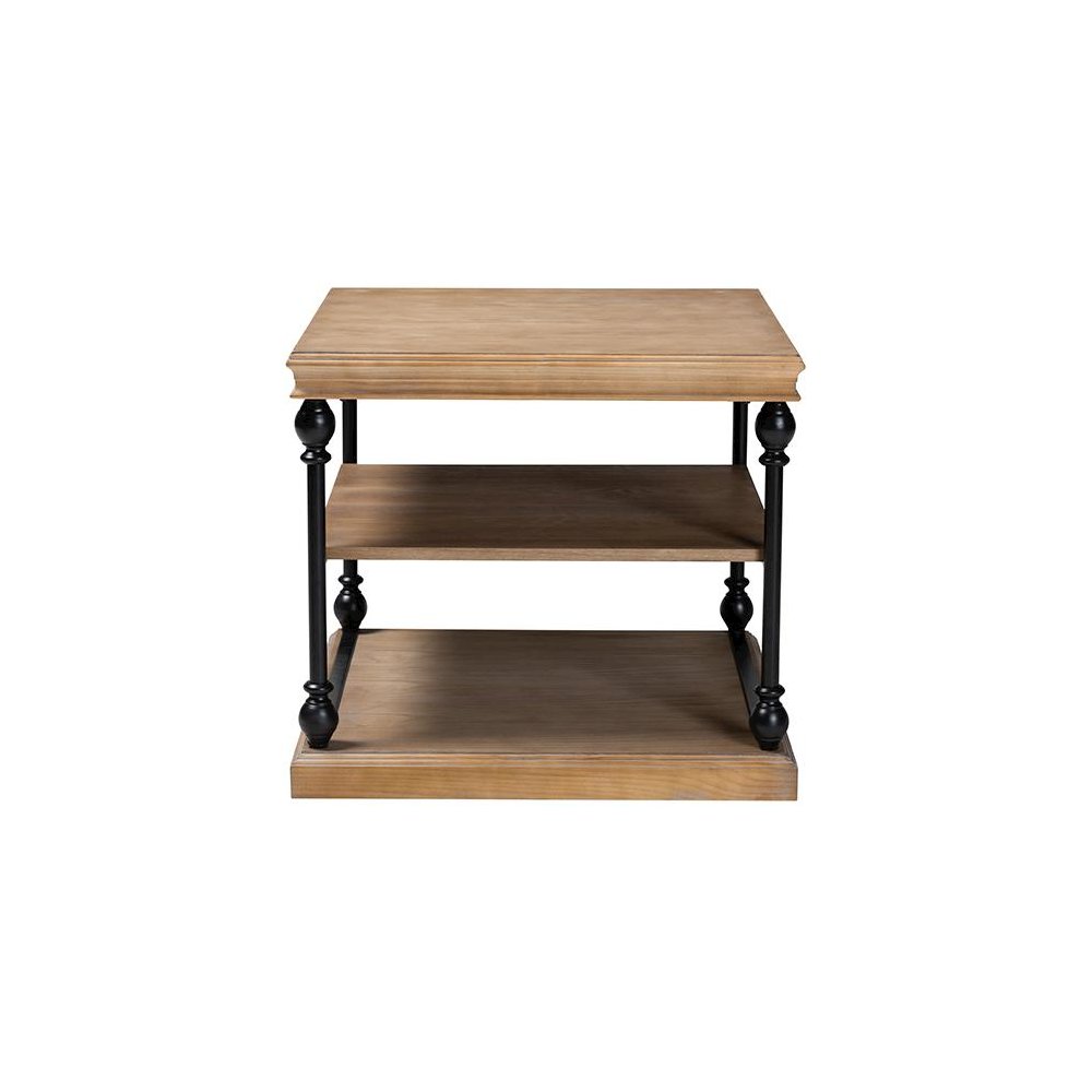 Black Metal 3-Tier End Table. Picture 3