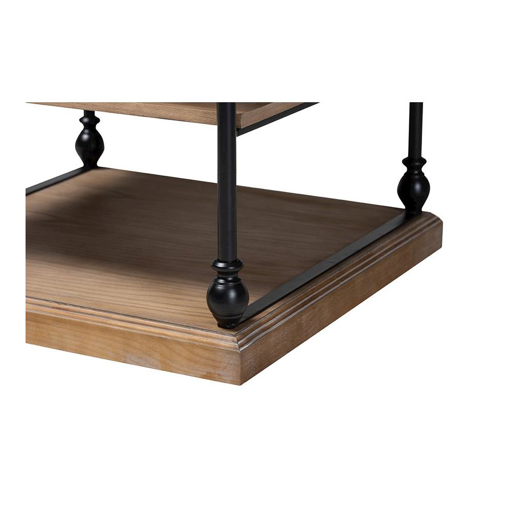 Black Metal 3-Tier End Table. Picture 4