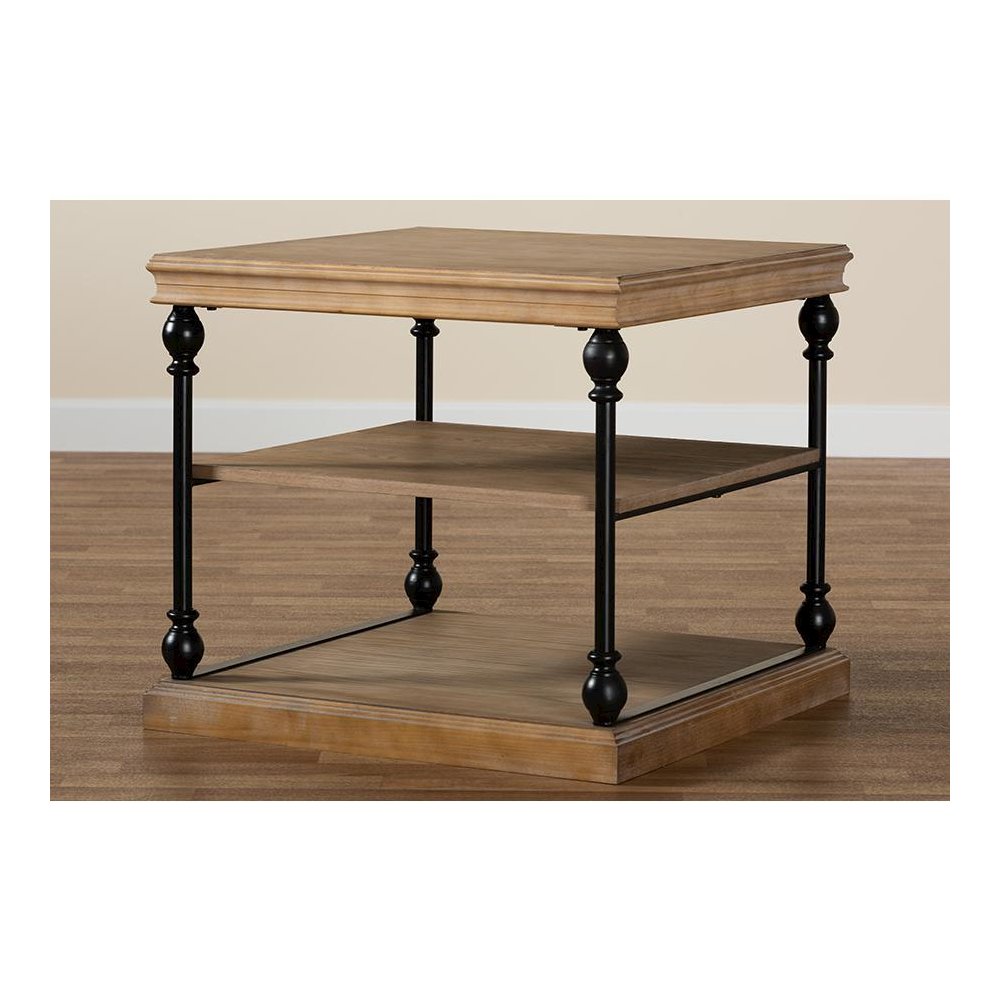 Black Metal 3-Tier End Table. Picture 7